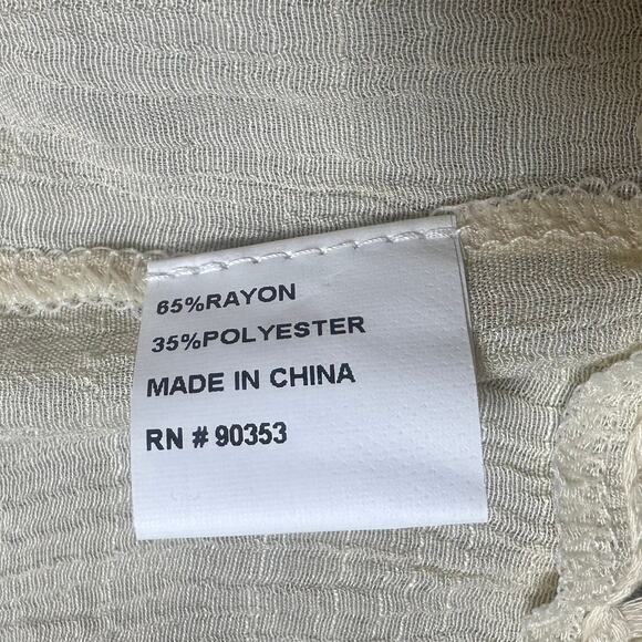 Rebellion Again Cream Boho Crochet Braided Top - Picture 4 of 6